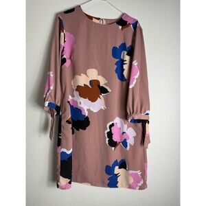 A NEW DAY dress size Medium pink blue floral shift longsleeve